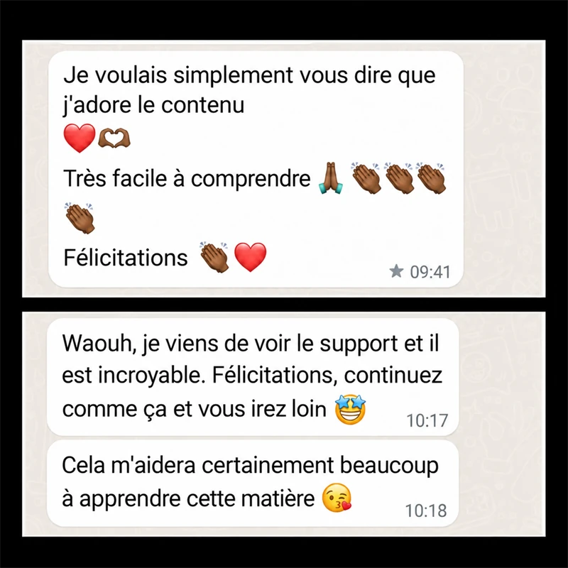 Avis d&rsquo;un &eacute;tudiant sur les supports Studio Facile