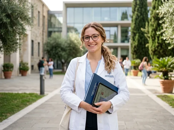 Étudiant en santé avec un livre de pharmacologie